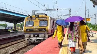 MasaGram - Howrah ICF Medha Coaches Local Train entering & skipping Balarambati Railway Station