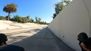 Biking on the Arroyo Seco Bike Path, South Pasadena, California