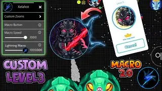 LIGHTNING MACRO 2.0 ⚡️ + NEW CUSTOM LEVEL 3 SKIN HACK AGARIO !! اقاريو تسوي سكن لفل ٣ و صاعقة ماكرو