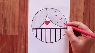 Beautiful easy Mom Dad in Circle drawing | Easy Mom Dad Drawing | Easy Pencil Sketch 