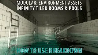 UE5 Modular Assets: Infinity Tiled Rooms & Pools Environment - Breakdown How to Use (FAB.com)