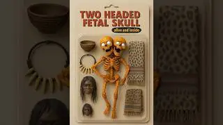 TWO HEADED SKELETON CHAT GPT ACTION FIGURE HORROR SHORTS #actionfigure #horror#shorts  #halloween
