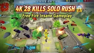 28 KILLS SOLO RUSH 😱 | Free Fire Insane Gameplay