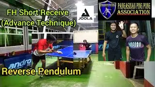 Forehand Short Receive(AdvanceTechnique)against Reverse Pendulum Short Sidespin#TableTennis| Berpong
