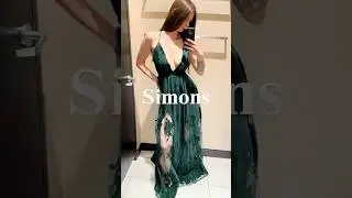 Flocked floral tulle maxi dress💚Simons📍💰$89.95 CAD #maxidresses #tulledress
