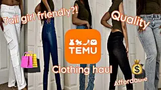 Temu Try On Haul | Temu Jeans | tall girl friendly?!
