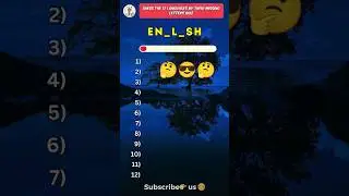 Guess the 12 languages by missing letters quiz ! #guessthelanguage #shorts