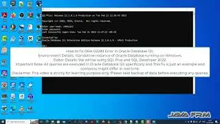 ORA-02289: sequence does not exist - Oracle Database 12c Error Messages
