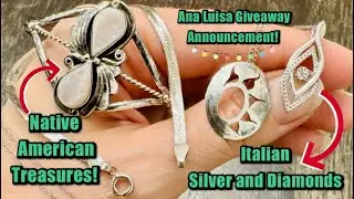 American Indian Treasures! Italian Silver and Diamonds! Goodwill Bluebox Mystery Jewelry Unboxing!