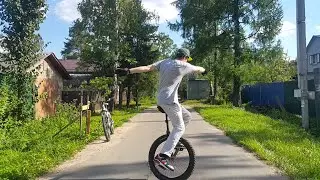 Горный велосипед (на заднем колесе) + уницикл