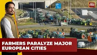 Europe's Farmer Protests: Western European Capitals Gridlocked by Farmers' Tractor Demonstrations
