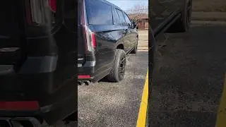 Escalade V on Drag Radials