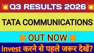 Tata Communications Q3 Results 2026 🔴 Tata Communications Results 🔴 Tata Communications Share