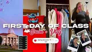 First Day of Spring Semester ❀ | I MOVED?? class, room tour, chit chat grwm + more 