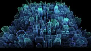 💙 Blue Matrix City | Futuristic Digital City Loop (3 Hours)
