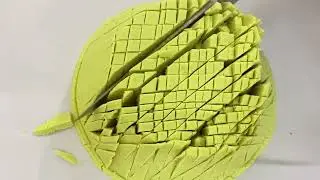 Very Satisfying and Relaxing Asmr Kinetic Sand 85 #kineticsandcutting #oddlysatisfying
