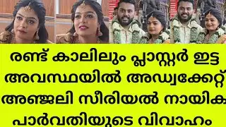 രണ്ടു കാലിലും പ്ലാസ്റ്റർ ഇട്ട് നടി പാർവതി വിവാഹ മണ്ഡപത്തിലെത്തി..actress parvathy wedding video 