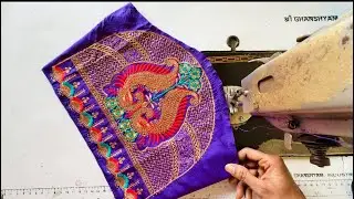 Step-by-Step Embroidery Blouse Sleeve Stitching 🪡 || Blouse Baju Stitching 
