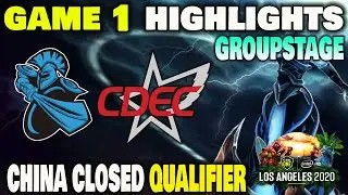 NEWBEE VS CDEC Game 1 ESL One Los Angeles 2020 China Closed Qualifier