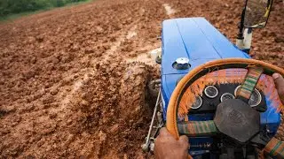 POV Swaraj Tractor Cultivator Work in Field | In Deep Mud 4K