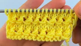 Wow! the easiest and fastest super beautiful! 4 Row Knitting stitch pattern