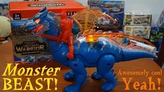 Battery Operated Bump & Go Toys: A DRAGON Toy w/ Lights and Sounds Unboxing & Playtime