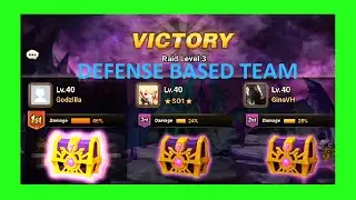 Summoners War Rift of Worlds level 3 boss with DEFENSE based team