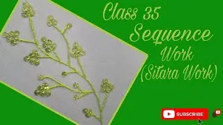 Beautiful Hand Embroidery | Sequence Work (Sitara Work) | Class 35