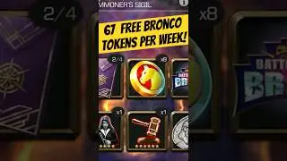 Получайте 67 жетонов Bronco бесплатно в неделю, делая это в MCOC!