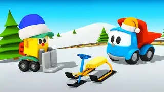 Spa&szlig; im Schnee mit Leo dem Lastwagen. Kinder Zeichentrick auf Deutsch