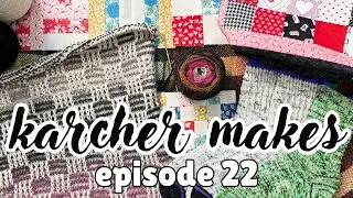 Grid Gambit Cowl & Vintage Fairy Lights Socks | Knitting Project Bag | Quilt Sampler | Karcher Makes
