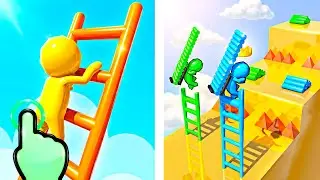 Ladder Race - Build Ladder Stickman Run - All Levels iOS Android GamePlay #8