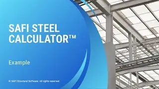 Steel Calculator&trade; Software - Example