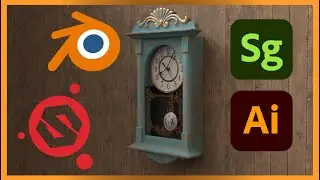 Old Clock Asset making video @BlenderOfficial  +  @Substance3D