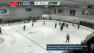 Navan Grads #23 Gabriel Crete ('03) scores off the faceoff vs. Nepean Raiders (Oct. 10/21)