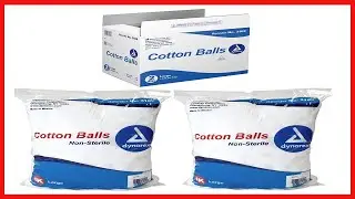 Dynarex Cotton Balls, Non-Sterile and Large, Latex-Free and Absorbent, for Skin Cleansing, Crafts