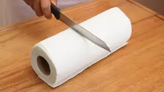 THAT'S WHY you should cut a paper towel roll into 2 pieces 💥 (GENIUS trick) 🤯