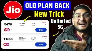 Jio Old Plan Back | 479 & 448 With Unlimited 5g