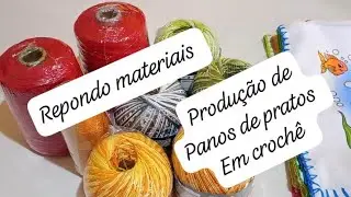 🚨 Comprinhas repondo material e Produção de bicos de panos de pratos 