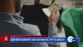 Can restaurants legally add an automatic tip to your check?