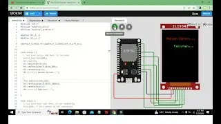 simulation of esp32 with tft I9341 | simulation of esp32 with tft lcd I9341 with an online simulator
