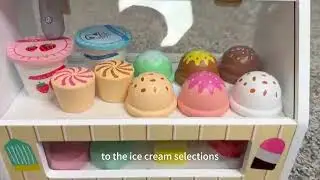 Wooden Ice Cream Toys Kids Play Store Pretend Toy for Toddlers-ZJL1451-1