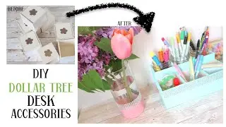 DOLLAR TREE DIY IDEA SIMPLE WOOD DESK ORGANIZER AND A PRETTY UPDATED VASE // Cluttered CorkBoard