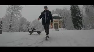 park Javorka, Česk&aacute; Třebova. Из осени в зиму за один момент.