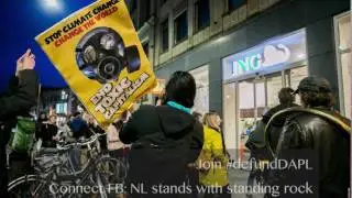 #defund DAPL: ING action #solidarity with Standing Rock Amsterdam