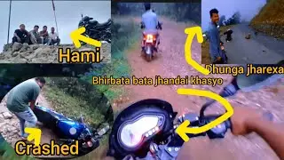bhir bata jhandai khaseko #bikecrash #ramitedada #socialwork