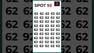 SPOT THE ODD NUMBER #shorts #viralshorts  #puzzle