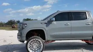 Lifting a Brand new 2025 GMC 1500 with massive wheels!