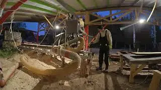 SawMill Working with Band saw + Multi rip saw combined