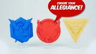 Pokemon Go 3D printed badges - Team Instinct Team Mystic Team Valor